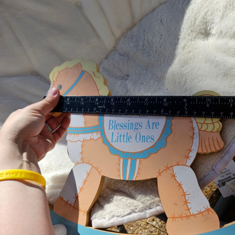 Vintage Rocking Horse Wall Decor‎ God's Biggest Blessings Are Little Ones baby - Picture 8 of 10